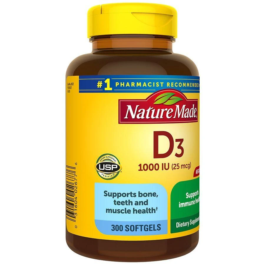 Nature Made Vitamin D3 1000 IU (25 mcg) Softgels 5