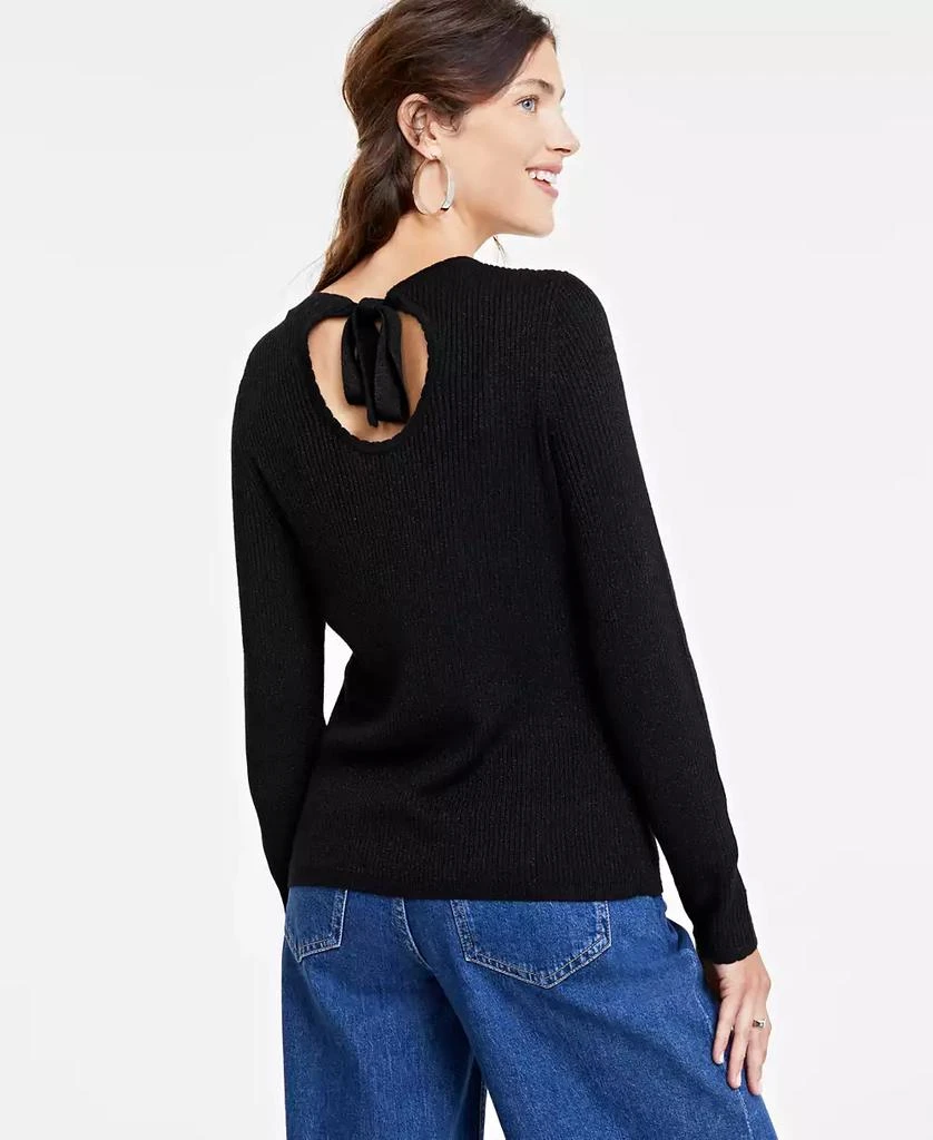 商品On 34th|Women's Bow-Back Metallic-Knit Sweater, Created for Macy's,价格¥111,第2张图片详细描述