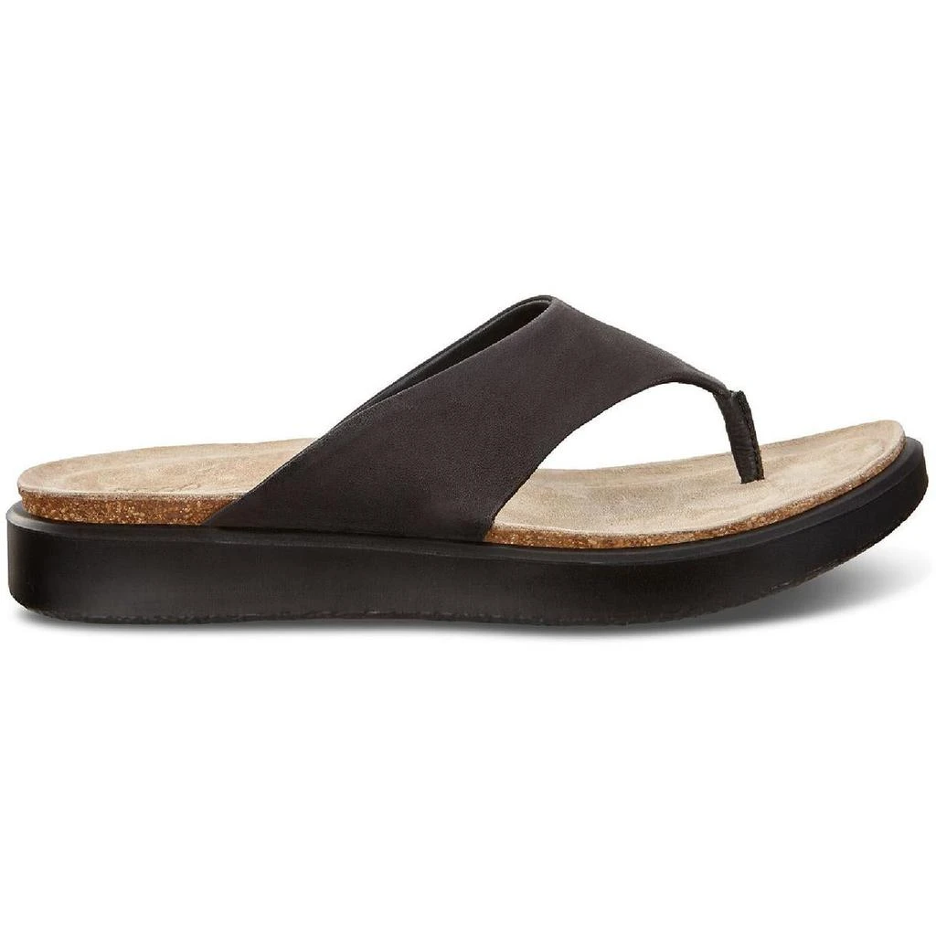 商品ECCO|ECCO Womens Corksphere Leather Slip On Thong Sandals,价格¥243,第2张图片详细描述