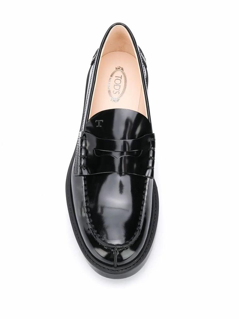 Tod's Women's  Black Leather Loafers商品第4张图片规格展示