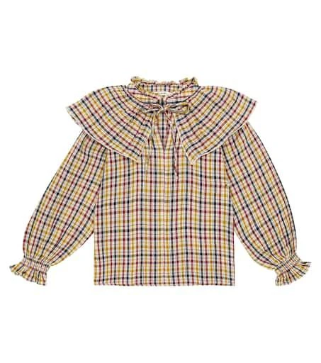 商品The New Society|Berenice checked cotton top,价格¥477,第1张图片