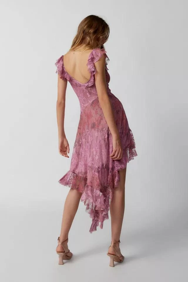 商品Urban Outfitters|UO Hyacinth Lace Spliced Midi Dress,价格¥1134,第5张图片详细描述