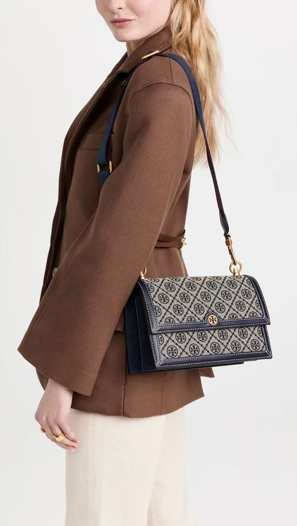 商品Tory Burch|Tory Burch T 交织字母提花织物单肩包,价格¥3562,第2张图片详细描述