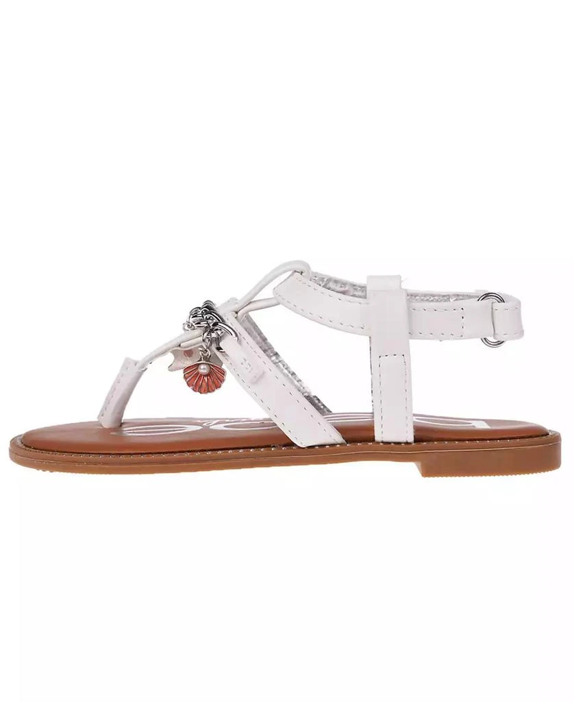 商品Bebe|Big Girl's Strappy Sandal with Metal Chain and Sea Charms Polyurethane Sandals,价格¥127,第2张图片详细描述