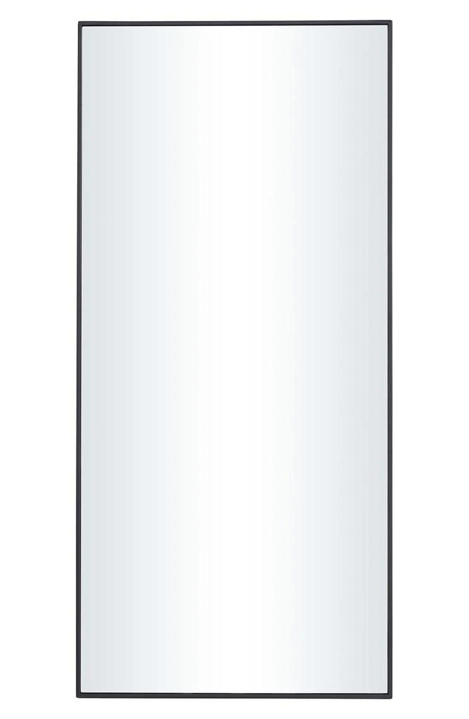 商品VIVIAN LUNE HOME|Black Wood Rectangle Shaped Wall Mirror with Thin Minimalist Frame,价格¥709,第1张图片