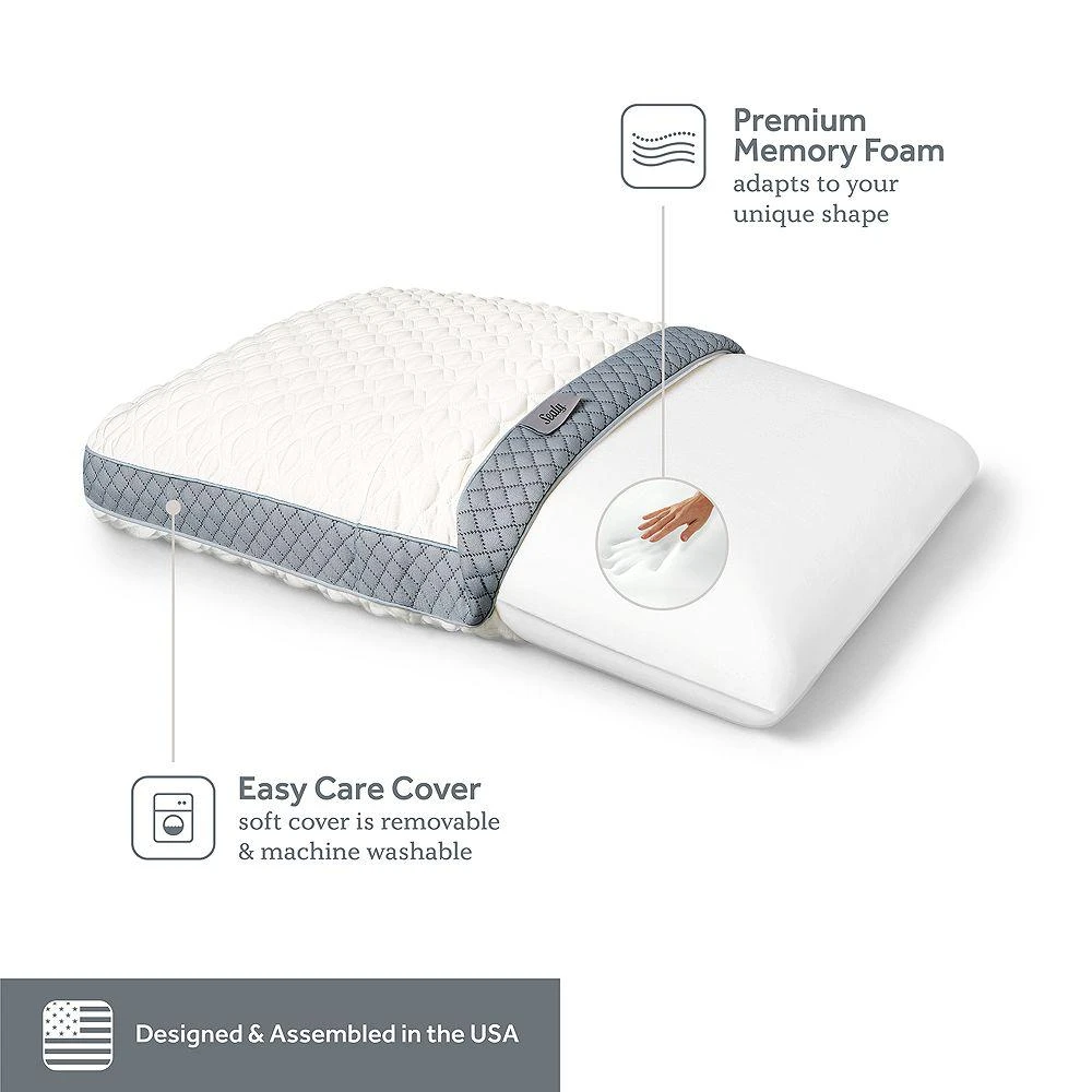 Memory Foam Pillow with Gusset, Standard 商品