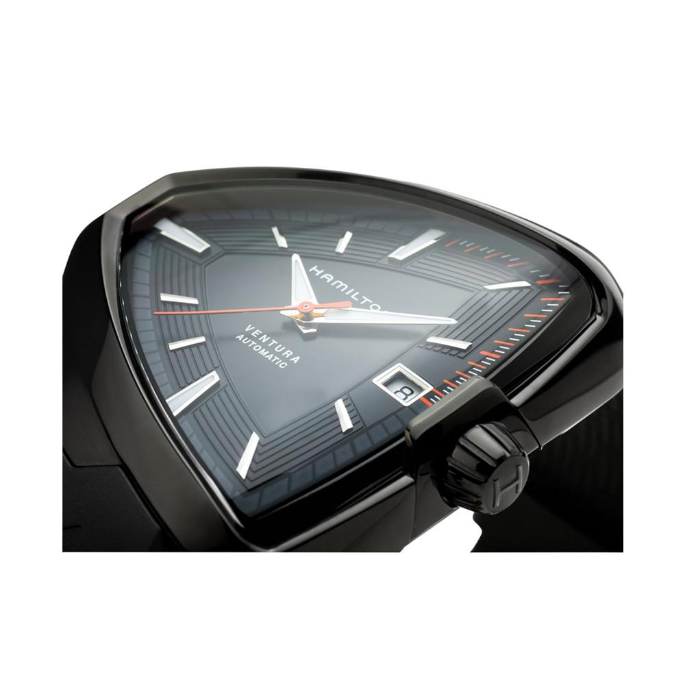 Unisex Swiss Automatic Ventura Elvis80 Black Rubber Strap Watch 43x45mm H24585331商品第2张图片规格展示