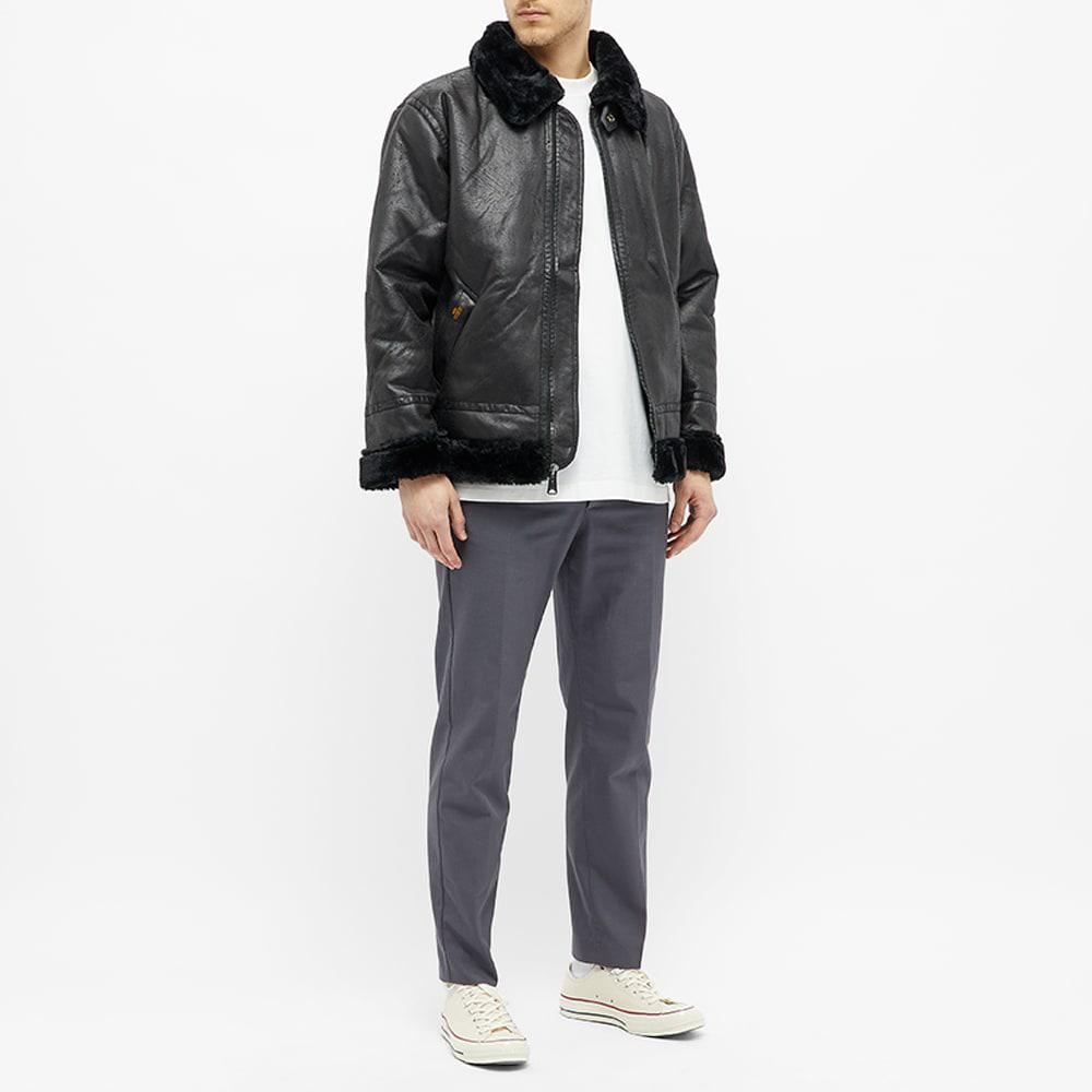 Alpha Industries B3 Faux Leather Flight Jacket商品第7张图片规格展示