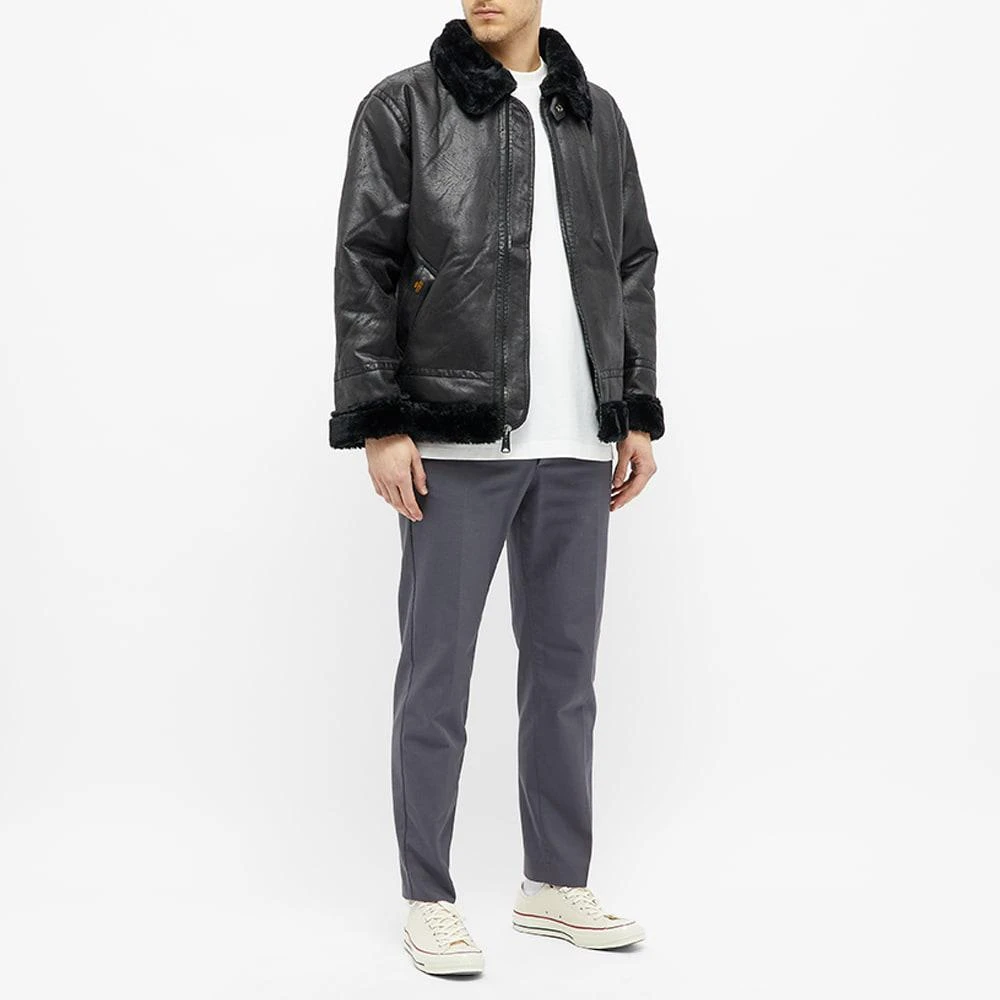 Alpha Industries B3 Faux Leather Flight Jacket 商品