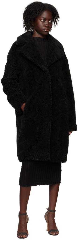 Black Camille Faux-Fur Coat商品第4张图片规格展示