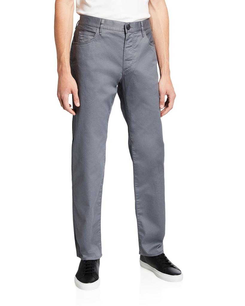 Men's Solid 5-Pocket Pants商品第1张图片规格展示
