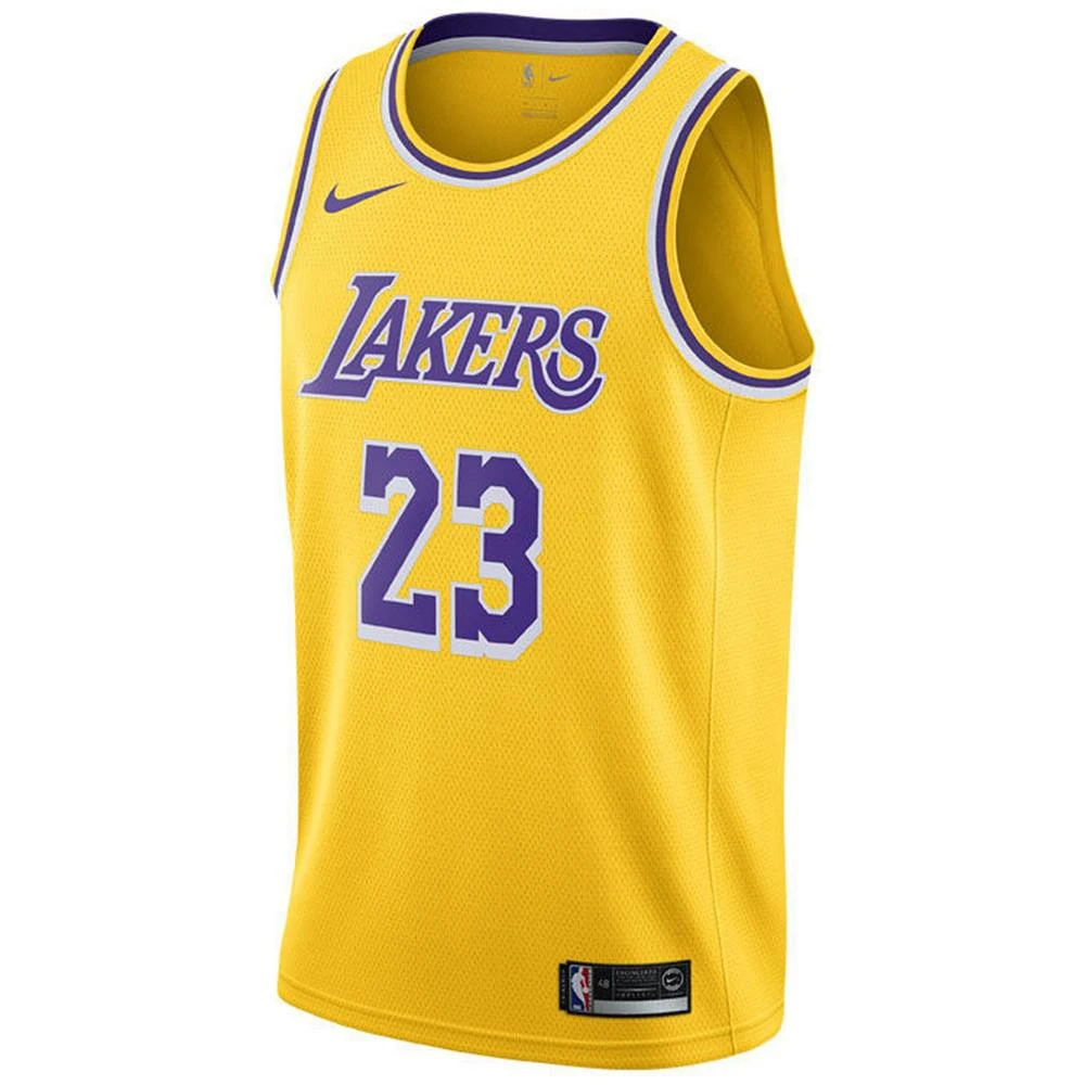 商品NIKE|Men's LeBron James Los Angeles Lakers Icon Swingman 球衣,价格¥660,第3张图片详细描述