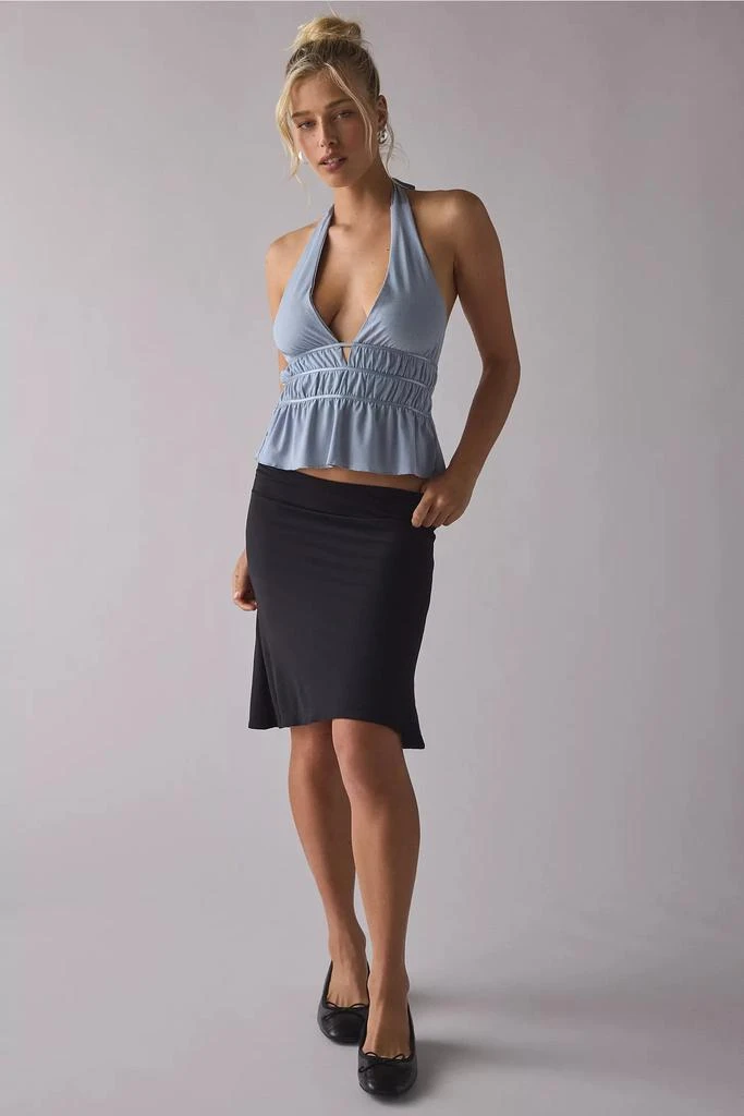 商品Urban Outfitters|UO Ivy Plunging Ruched Jersey Knit Halter Top,价格¥288,第2张图片详细描述
