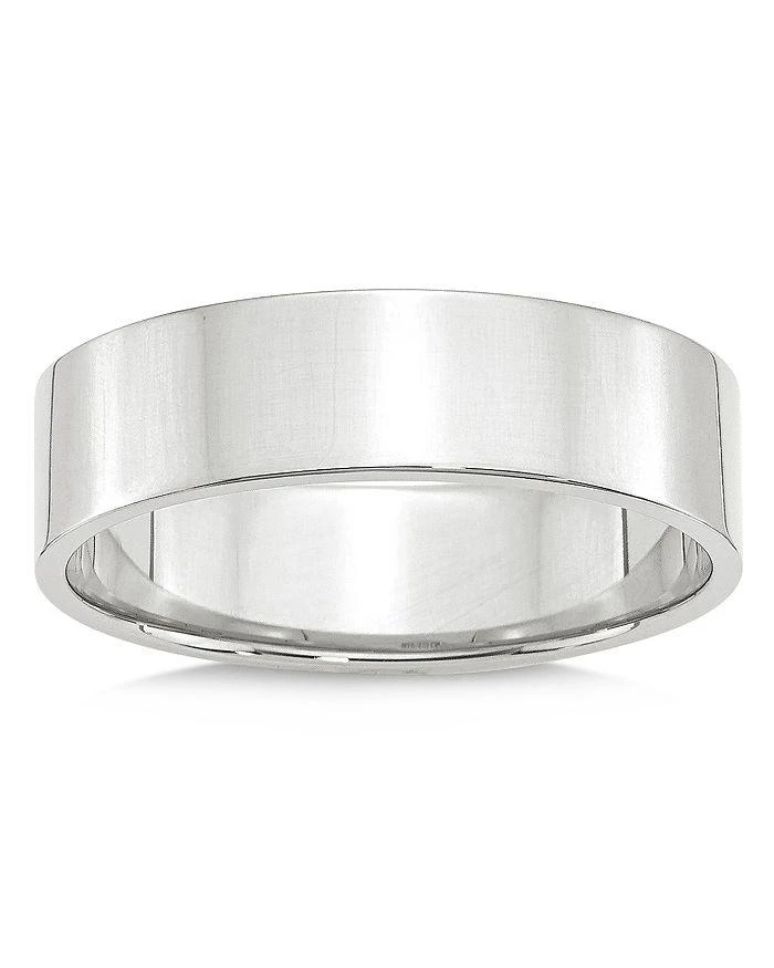 商品Bloomingdale's|Men's 6mm Lightweight Flat Band in 14K White Gold - 100% Exclusive,价格¥6710,第1张图片