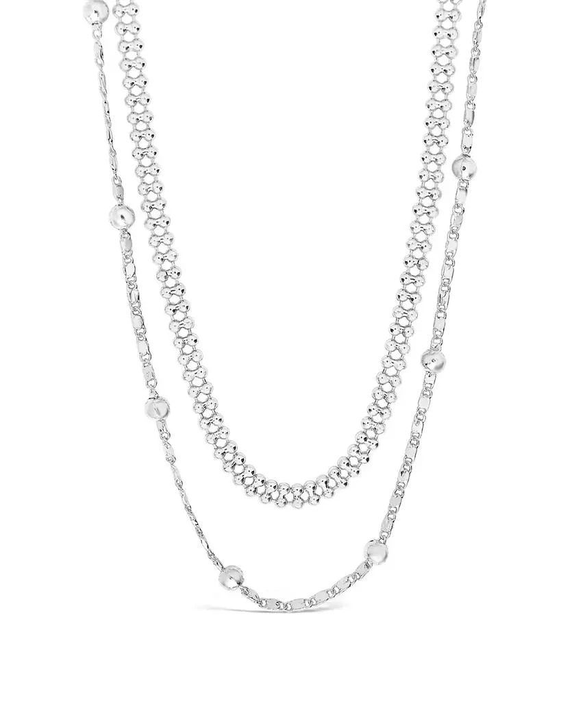 商品Sterling Forever|Women's Layered Beaded Silver Plated Chain Necklace,价格¥404,第1张图片