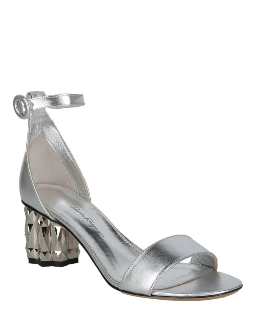 商品Salvatore Ferragamo|Azalea Metallic Heel Sandals,价格¥2399,第2张图片详细描述