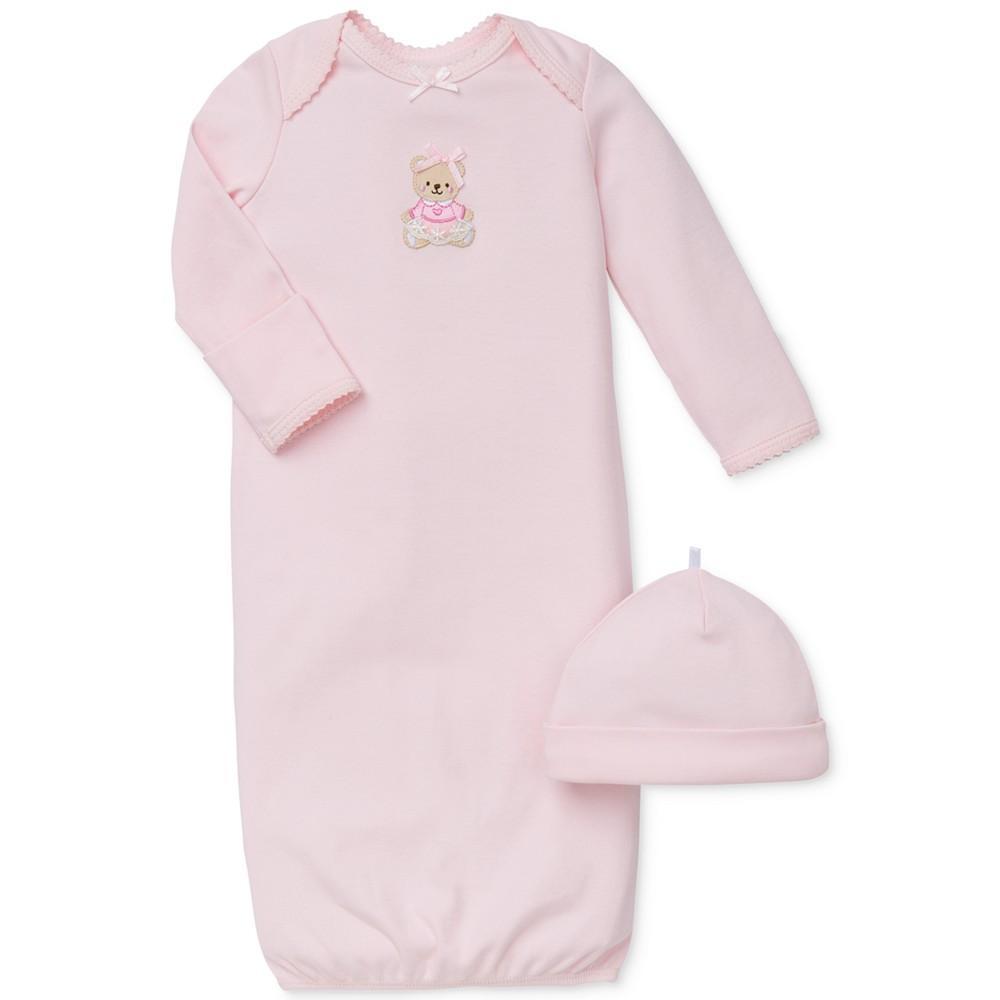 商品Little Me|女婴Baby Girls' 2-Piece Sweet Bear Hat & Gown Set,价格¥96,第1张图片