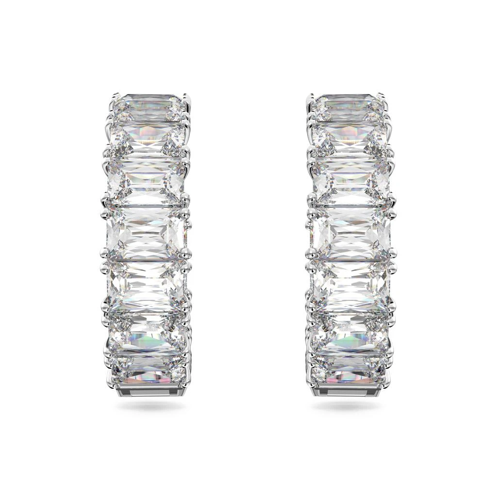 商品Swarovski|Millenia hoop earrings octagon cut white rhodium plated,价格¥1579,第3张图片详细描述