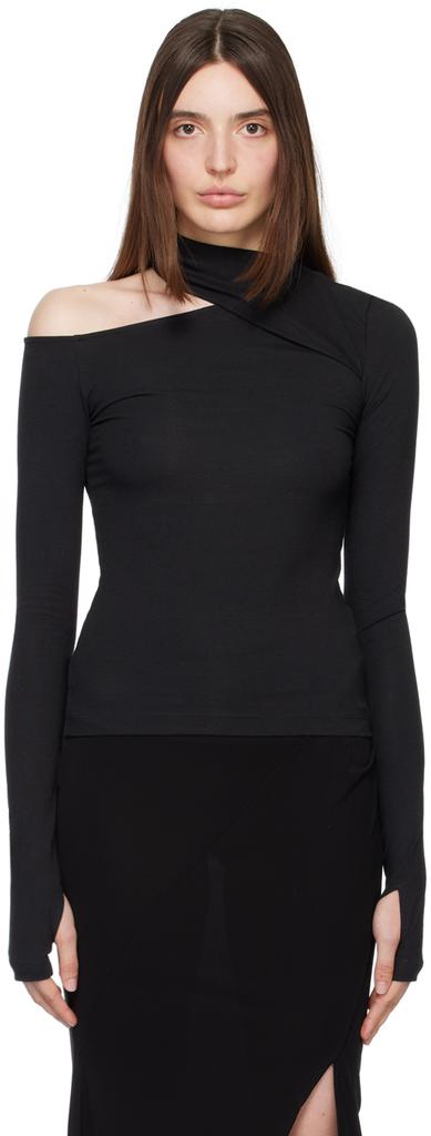 Black Slash Long Sleeve T-Shirt商品第1张图片规格展示