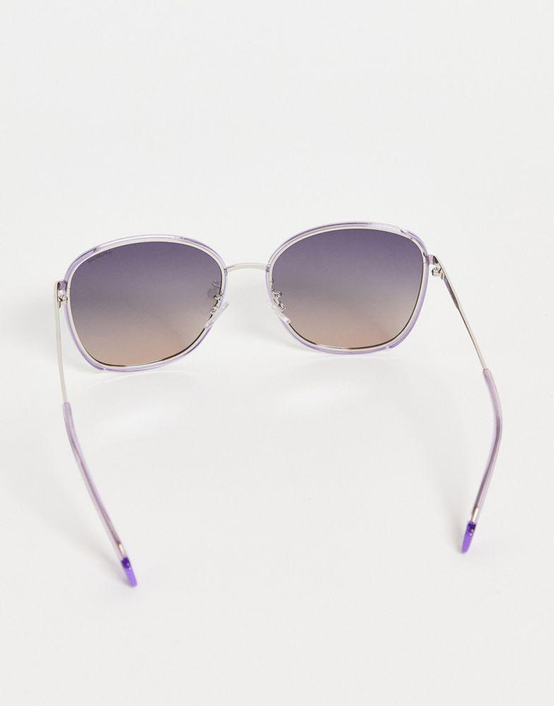 Polaroid round sunglasses in lilac商品第3张图片规格展示