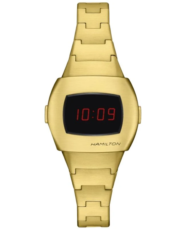 商品Hamilton|Hamilton PSR Digital Quartz American Classic Gold Tone Steel Women's Watch H52314130,价格¥5746,第1张图片