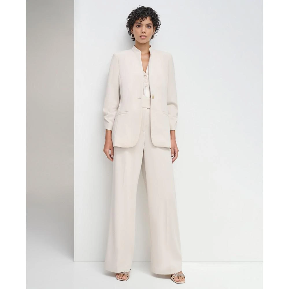 商品Calvin Klein|Women's Buttoned High Rise Wide-Leg Pants,价格¥147,第5张图片详细描述