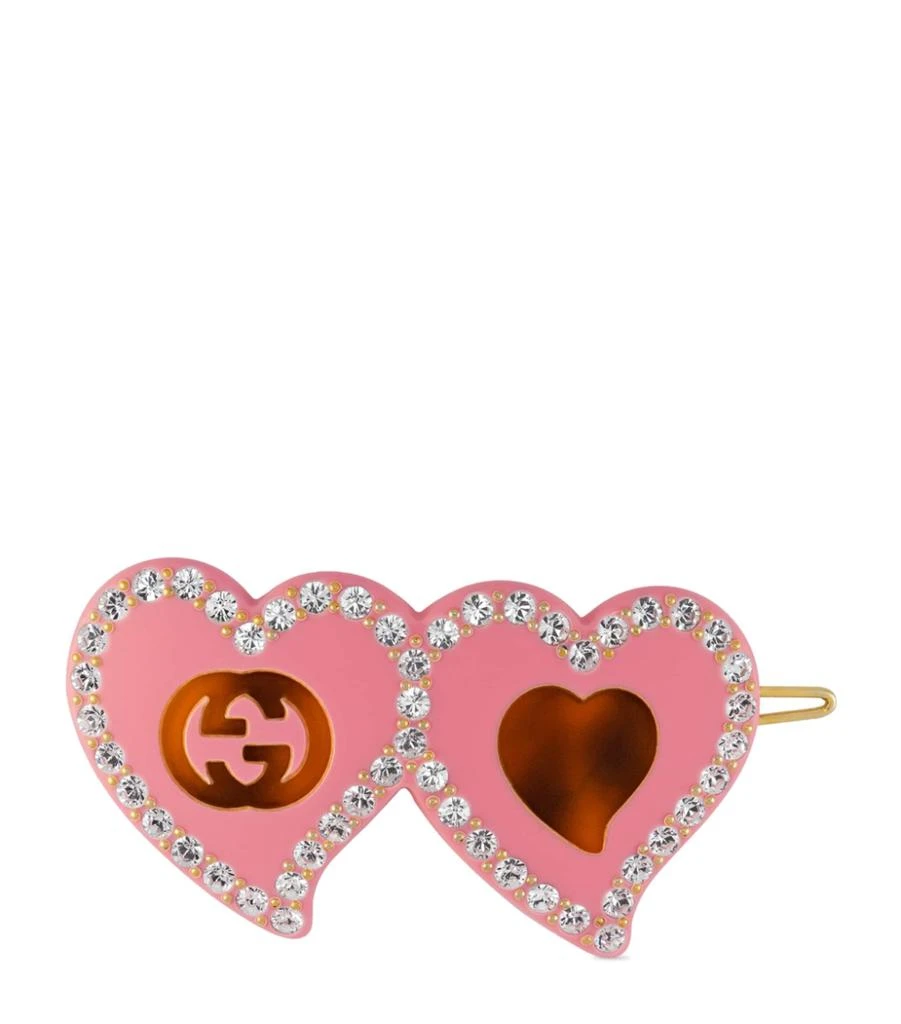 商品Gucci|GG Heart Hair Clip,价格¥3681,第1张图片