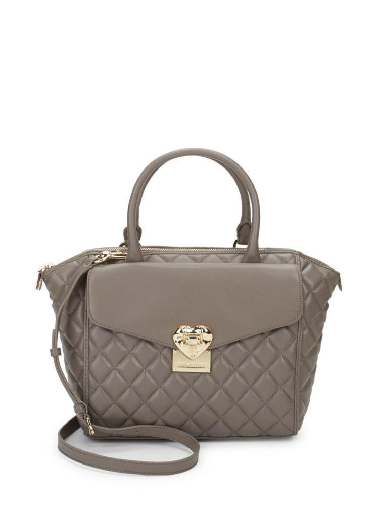 商品Moschino|Heart Faux Leather Satchel,价格¥787,第1张图片