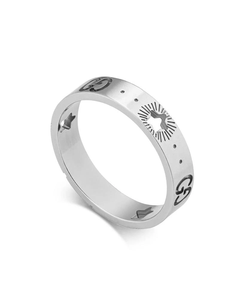 18K White Gold Logo & Star Ring 商品