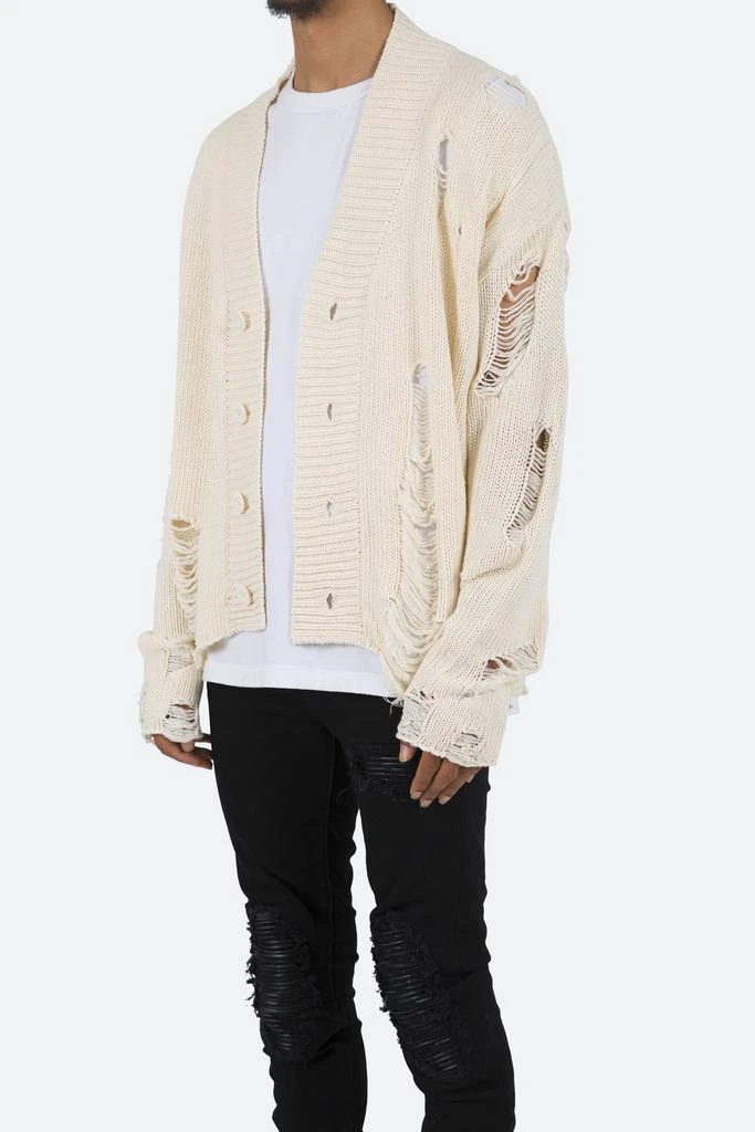 商品MNML|Distressed Cardigan - Off White,价格¥241,第3张图片详细描述