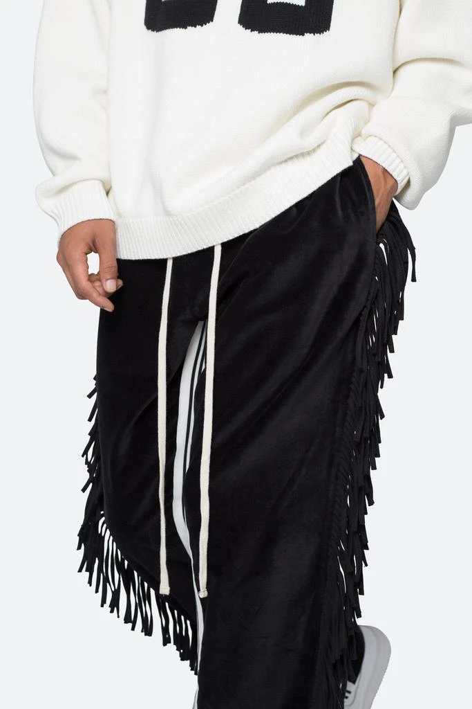 Fringe Velour Sweatpants - Black 商品