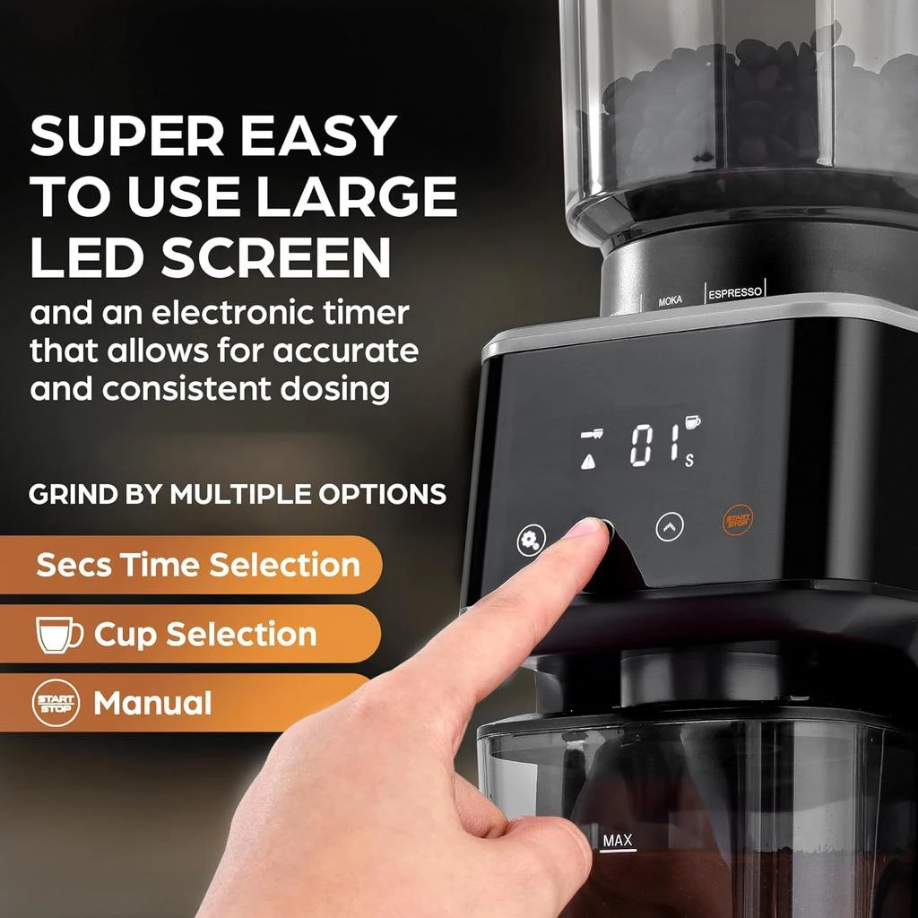 商品Zulay Kitchen|Adjustable Burr Coffee Grinder,价格¥1180,第2张图片详细描述
