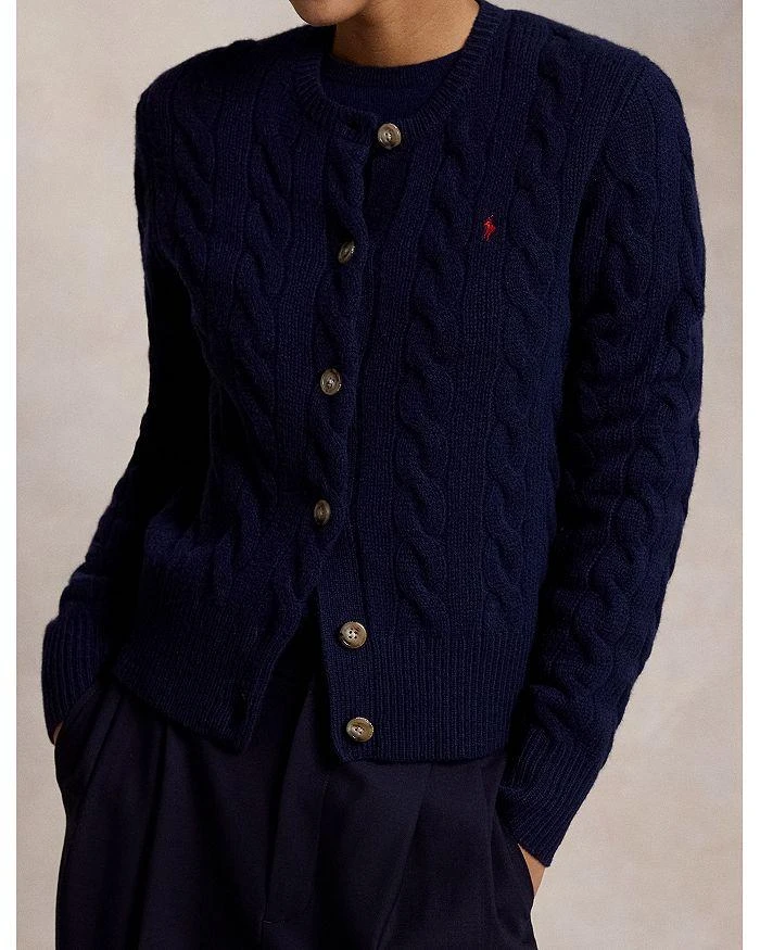 商品Ralph Lauren|Cable Knit Wool & Cashmere Cardigan,价格¥1846,第4张图片详细描述