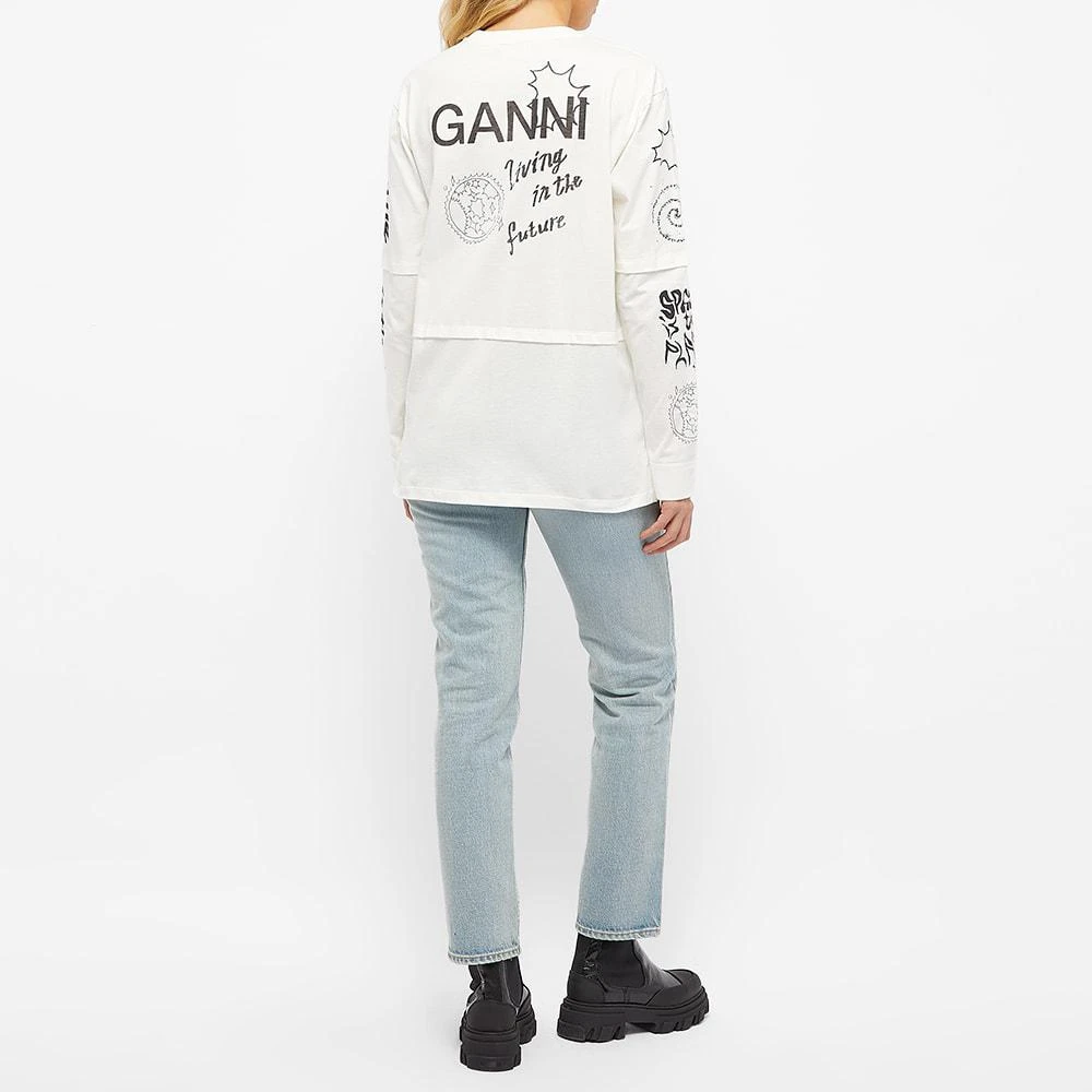 商品Ganni|GANNI Long Sleeve Icon Symbols Top,价格¥765,第5张图片详细描述