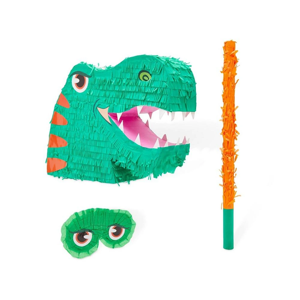 商品Blue Panda|Large Dinosaur Pinata Set with Blindfold and Stick (14 x 20 x 5.5 In, 3 Pieces),价格¥231,第1张图片