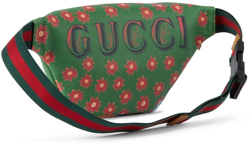 商品Gucci|Kids Green Cat Print Belt Bag,价格¥4141,第3张图片详细描述