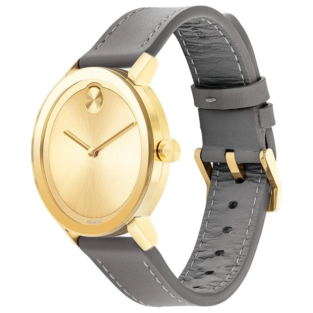 商品Movado|Men's Bold Evolution Swiss Grey Leather Strap Watch 40mm,价格¥2580,第2张图片详细描述