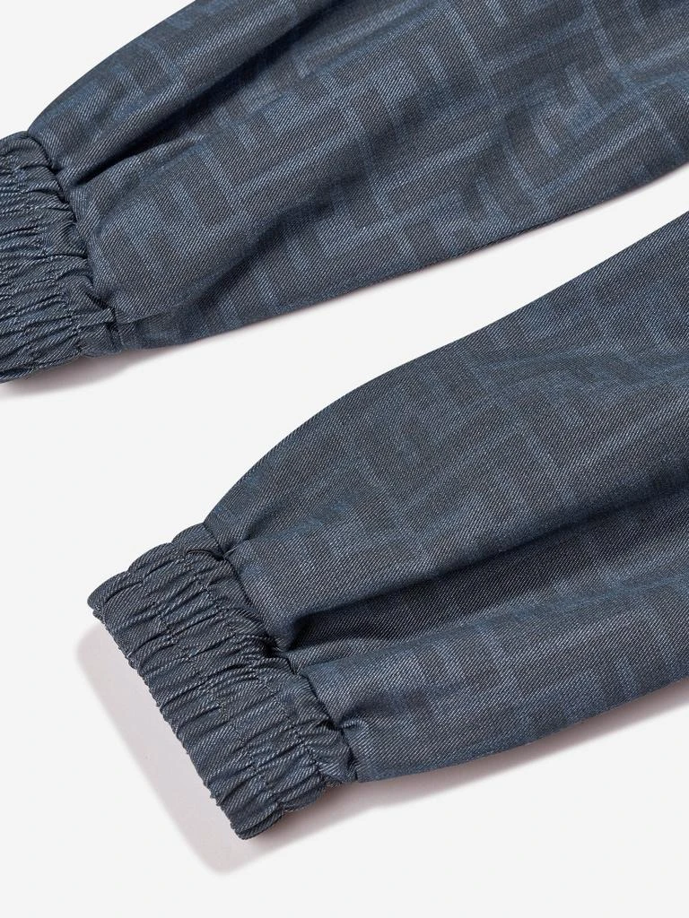 商品Fendi|Fendi Baby Chambray FF Logo Joggers in Blue,价格¥3388,第3张图片详细描述