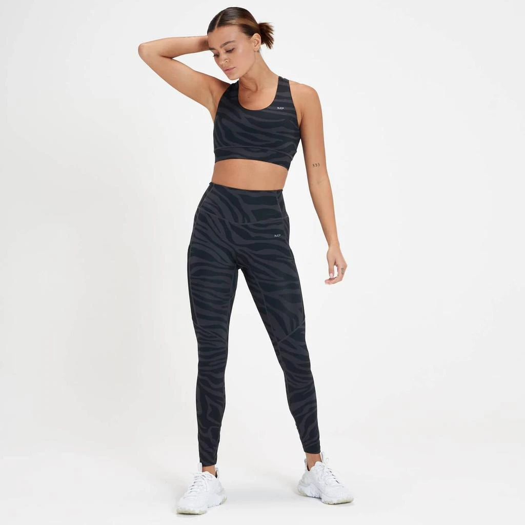 商品Myprotein|MP Women's Tempo Leggings - Black Zebra,价格¥266,第2张图片详细描述