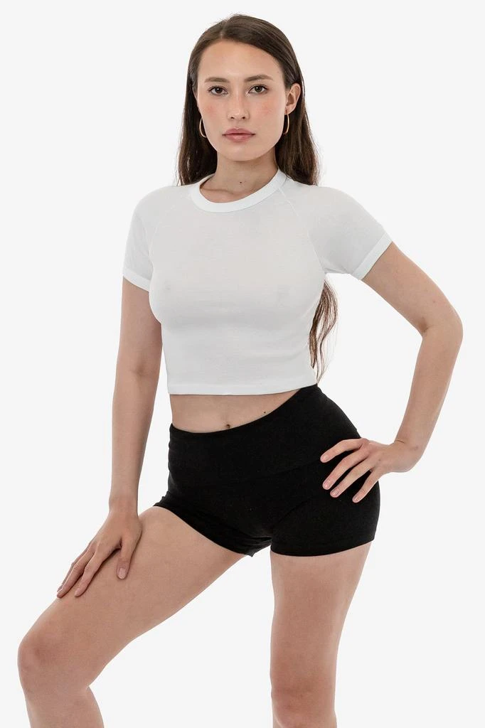 43077 - Baby Rib Short Sleeve Cropped Raglan 商品