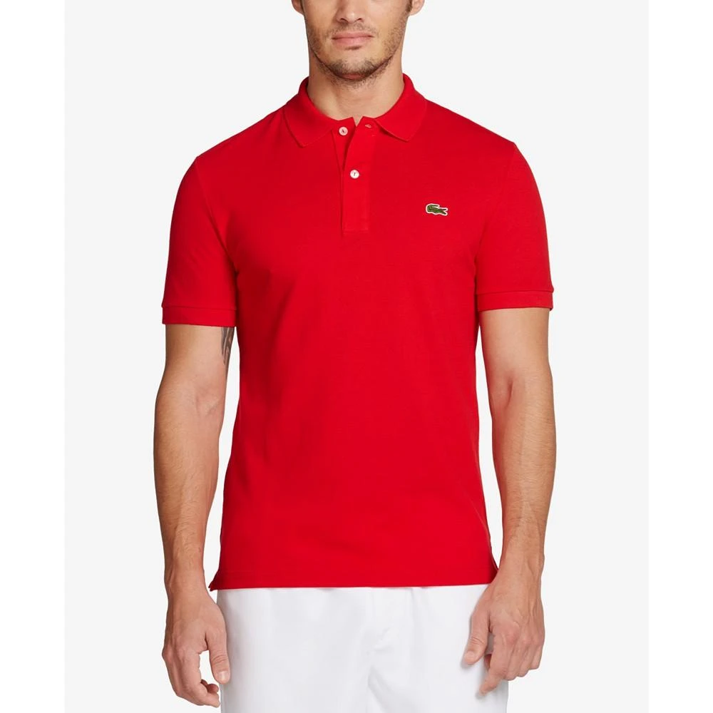 商品Lacoste|Men's Slim Fit Short Sleeve Ribbed Polo Shirt,价格¥825,第1张图片