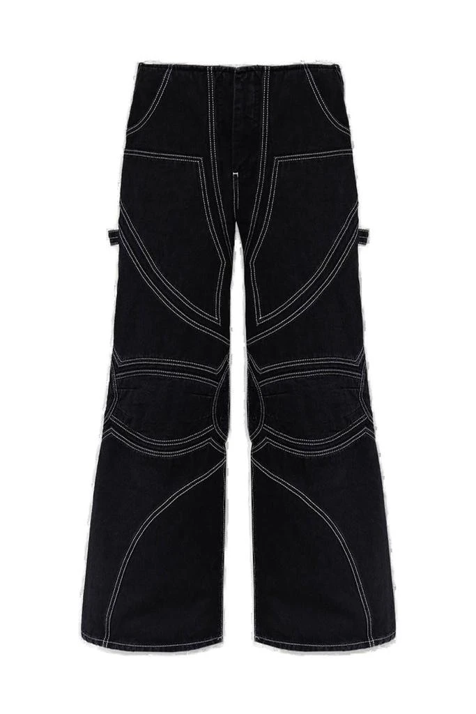 商品Off-White|Off-White Stitching Detailed Wide-Leg Jeans,价格¥3573,第1张图片