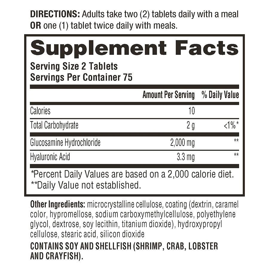 商品Schiff|Glucosamine 2000mg, Coated Tablets,价格¥75,第2张图片详细描述