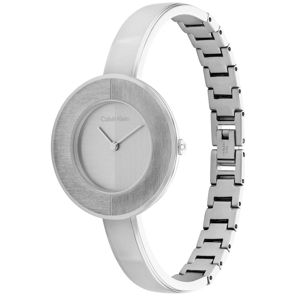 Stainless Steel Bangle Bracelet Watch 32mm商品第2张图片规格展示