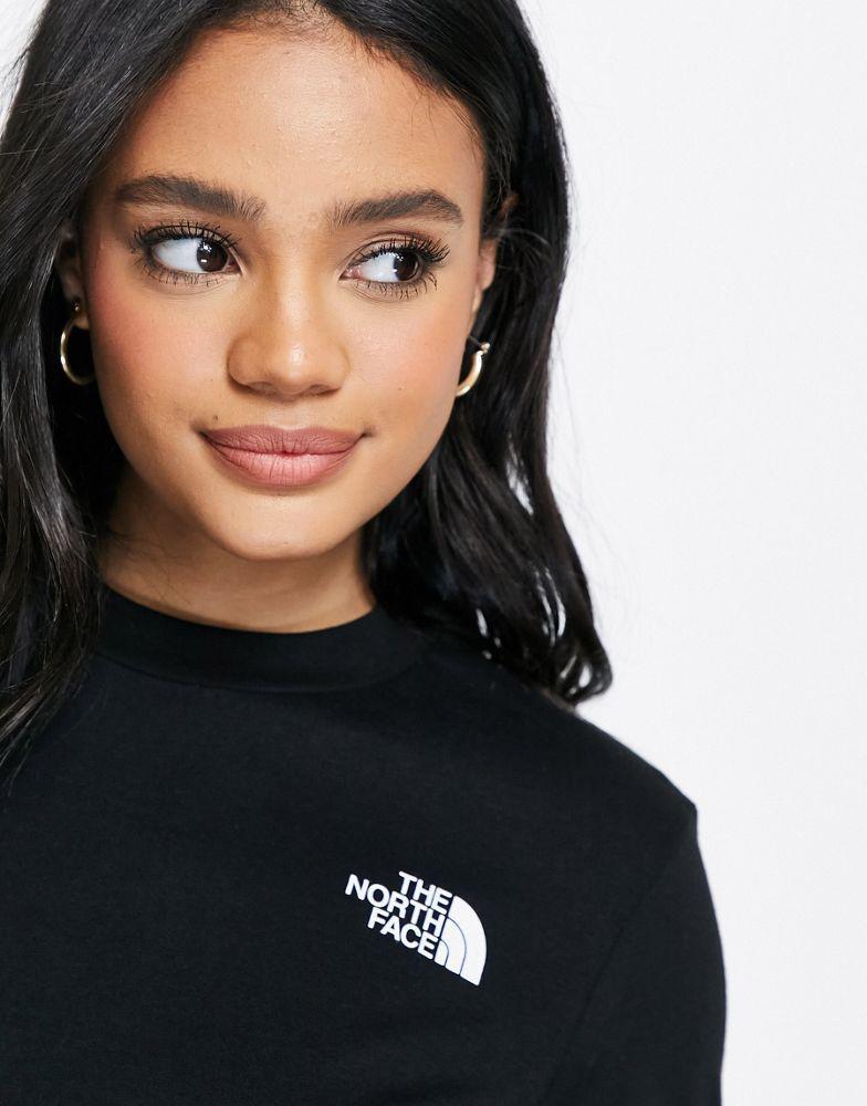 商品The North Face|The North Face cropped long sleeve t-shirt in black Exclusive at ASOS,价格¥149,第5张图片详细描述