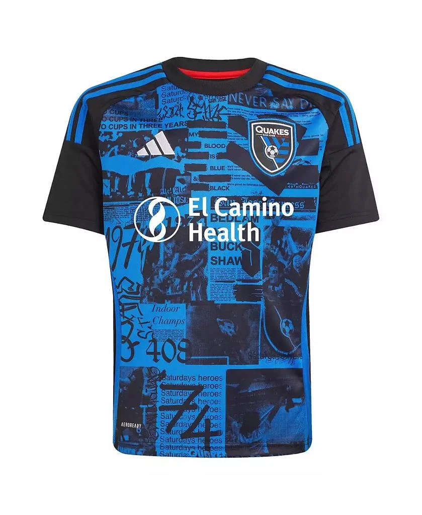 商品Adidas|Big Boys and Girls Cristian Arango Black San Jose Earthquakes 2025 Headliner Replica Player Jersey,价格¥856,第2张图片详细描述