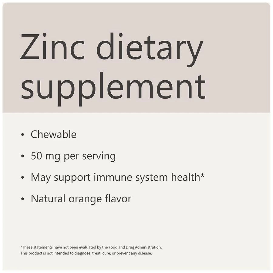 Chewable Zinc 50 mg Tablets Natural Orange 商品