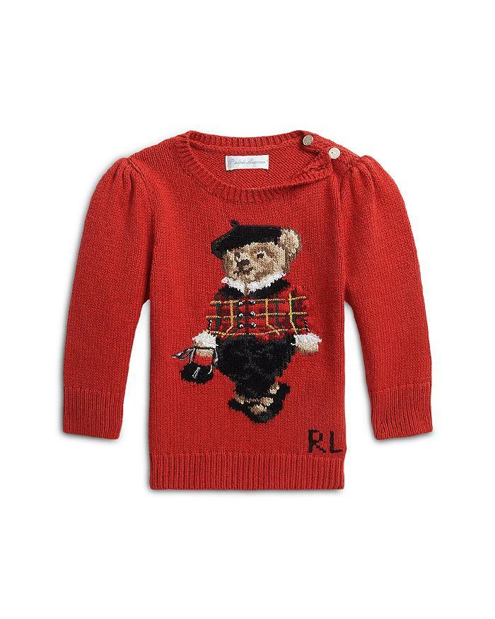 商品Ralph Lauren|Girls' Polo Bear Intarsia Sweater - Baby,价格¥353,第1张图片