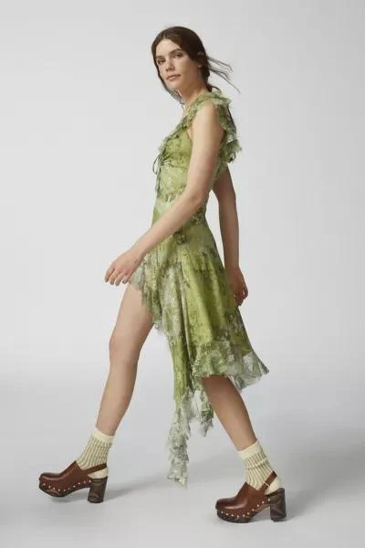 商品Urban Outfitters|UO Hyacinth Lace Spliced Midi Dress,价格¥1127,第4张图片详细描述