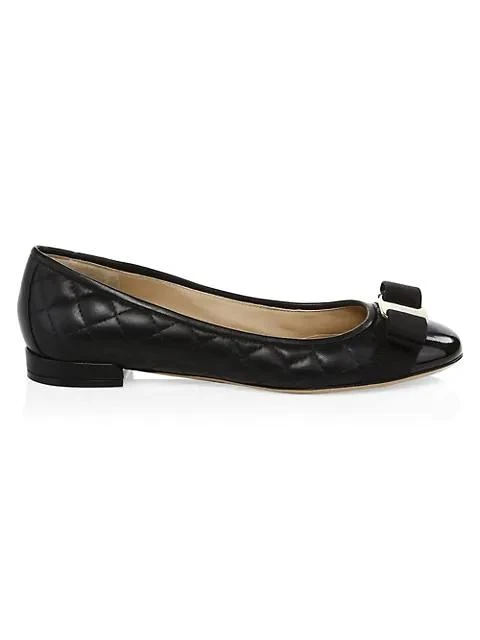 商品Salvatore Ferragamo|Varina Quilted Leather Ballet Flats,价格¥4430,第1张图片